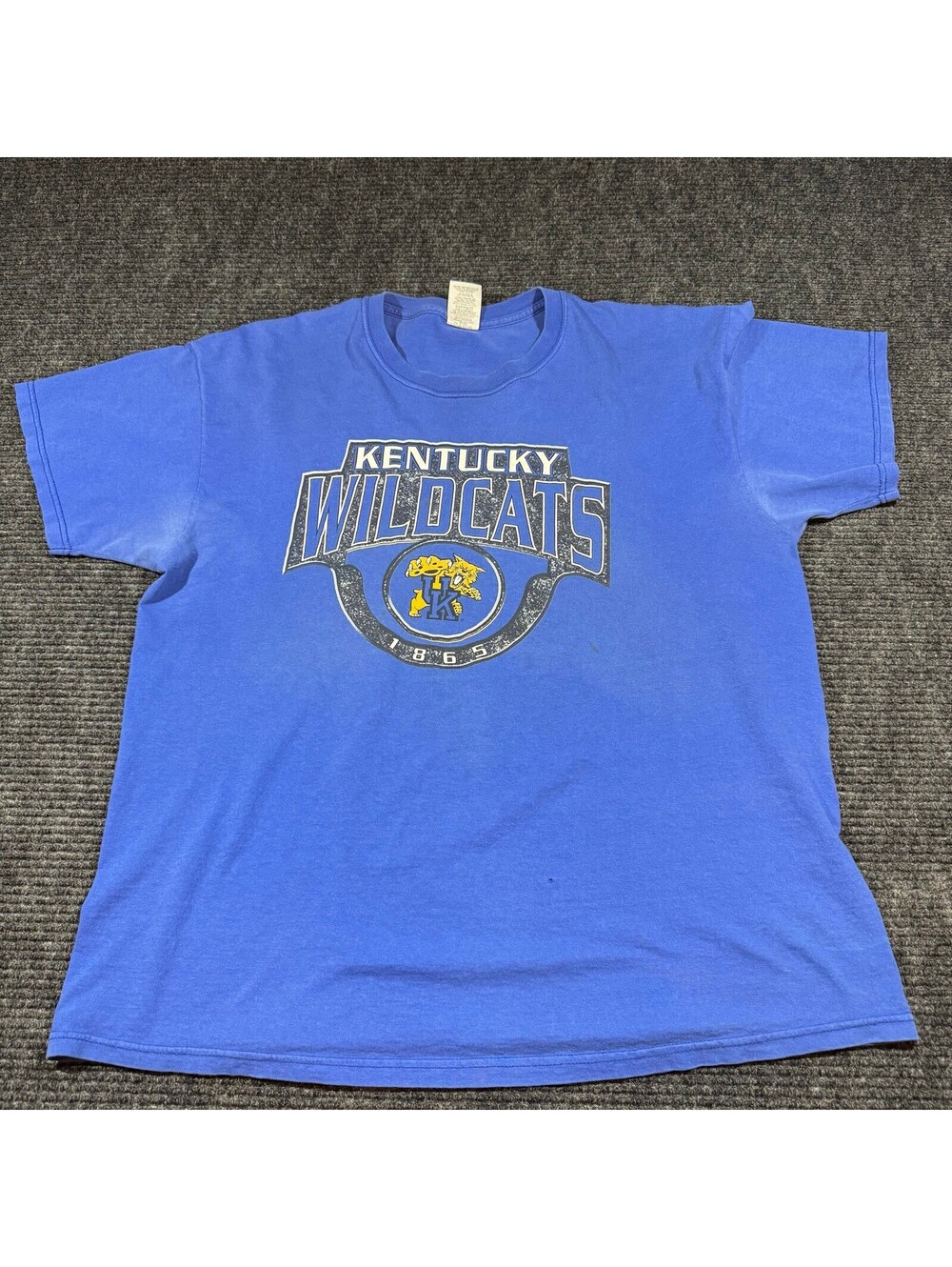 Vintage Kentucky Wildcats T Shirt XL Blue Jerzees 90s NCAA UK 1865